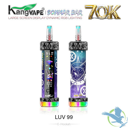 Kangvape Sommar Bar E-Hookah 70K Puffs 40ML Disposable Device With RGB Lighting Effects - Display of 5
