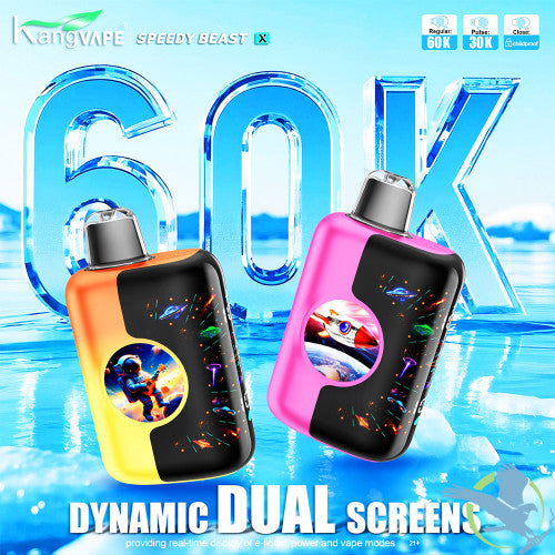 Kangvape Speedy Beast X 60K Puffs 20ML Disposable Device With Dynamic Dual Screens - Display of 5