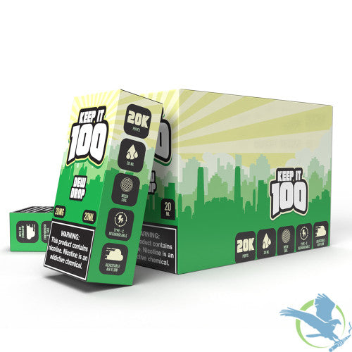 Keep It 100 20ML 20K Puffs Disposable Device With Adjustable Airflow & Digital Screen - Display of 5