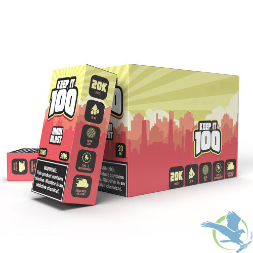 Keep It 100 20ML 20K Puffs Disposable Device With Adjustable Airflow & Digital Screen - Display of 5