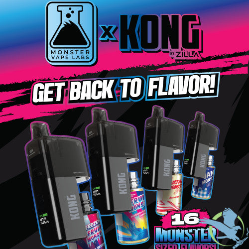 Kong by Zilla x Monster Vape Labs 50K Puffs Refillable Disposable Vape Device With 30ML E-Liquid Bottle