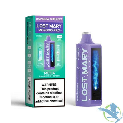 LOST MARY MO20000 Pro 18ML 20K Puffs Disposable Pod Device With Dual Mesh Coil & Mega HD Animation Screen - Display of 5