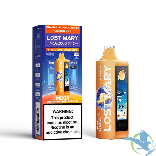 LOST MARY MO20000 Pro 18ML 20K Puffs Disposable Pod Device With Dual Mesh Coil & Mega HD Animation Screen - Display of 5
