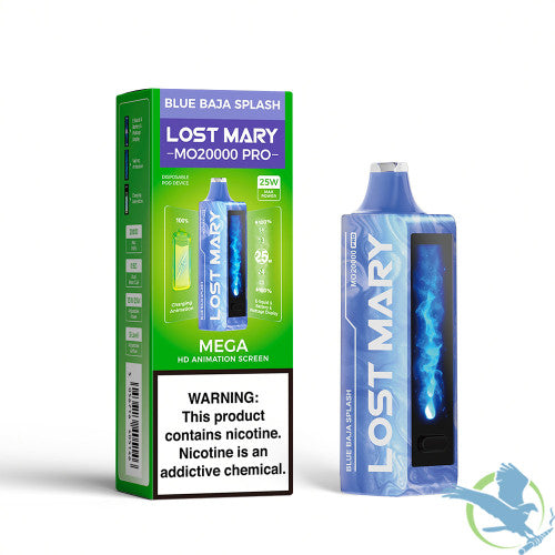 LOST MARY MO20000 Pro 18ML 20K Puffs Disposable Pod Device With Dual Mesh Coil & Mega HD Animation Screen - Display of 5
