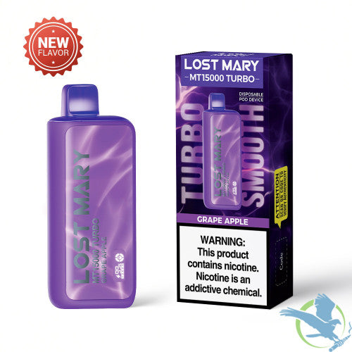 LOST MARY MT15000 Turbo 16ML 15K Puffs Disposable Pod Device With Dual Mesh Coil & Digital Screen - Display of 5