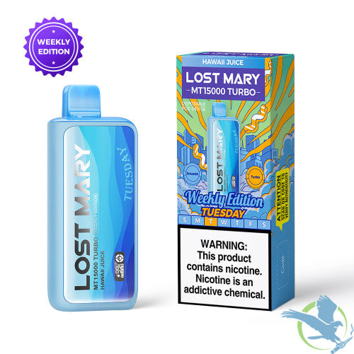 LOST MARY MT15000 Turbo 16ML 15K Puffs Disposable Pod Device With Dual Mesh Coil & Digital Screen - Display of 5