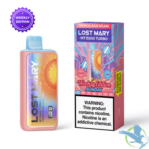 LOST MARY MT15000 Turbo 16ML 15K Puffs Disposable Pod Device With Dual Mesh Coil & Digital Screen - Display of 5