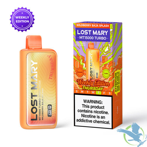 LOST MARY MT15000 Turbo 16ML 15K Puffs Disposable Pod Device With Dual Mesh Coil & Digital Screen - Display of 5