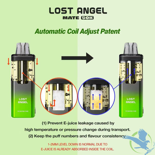 Lost Angel Mate 50K Puffs 20ML 3D Curved Screen Disposable Device & Power Bank Kit - Display of 5