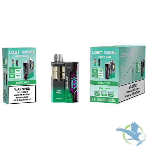 Lost Angel Mate 50K Puffs 20ML 3D Curved Screen Disposable Device & Power Bank Kit - Display of 5