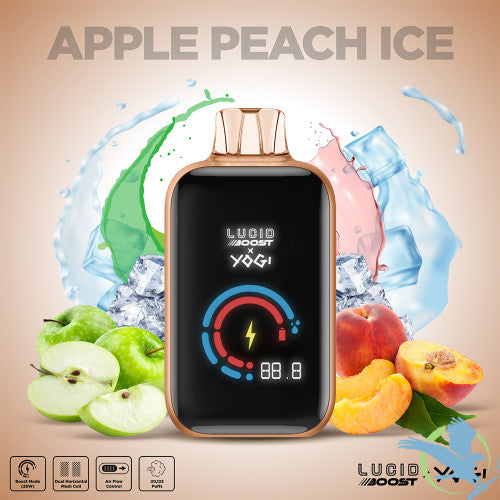 Lucid Boost x Yogi 20K Puffs 18ML Disposable Vape Device With Dual Mesh & Boost Mode - Display of 5