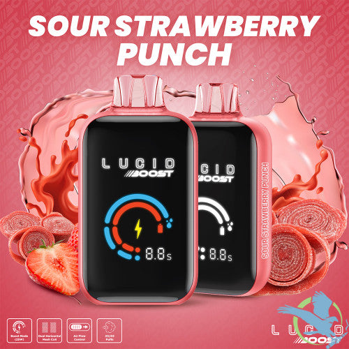 Lucid Boost 20K Puffs 18ML Disposable Vape Device With Dual Mesh & Boost Mode - Display of 5