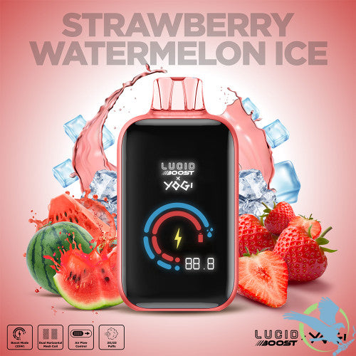Lucid Boost x Yogi 20K Puffs 18ML Disposable Vape Device With Dual Mesh & Boost Mode - Display of 5