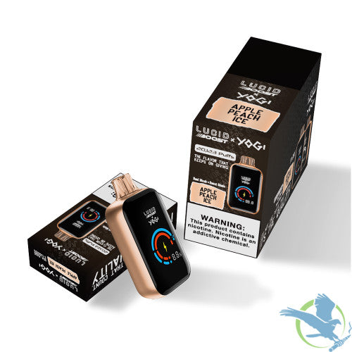 Lucid Boost x Yogi 20K Puffs 18ML Disposable Vape Device With Dual Mesh & Boost Mode - Display of 5