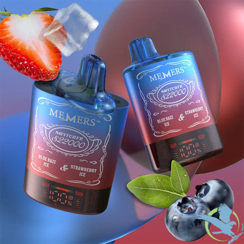 Memers Switcher S22000 Puffs 24ML Disposable Vape Device With Switchable Lid & Power Screen - Display of 5