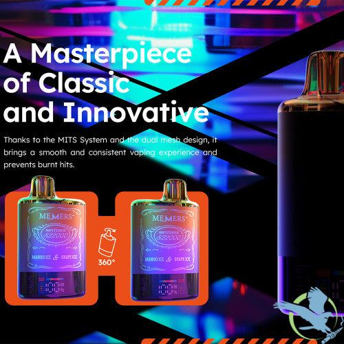 Memers Switcher S22000 Puffs 24ML Disposable Vape Device With Switchable Lid & Power Screen - Display of 5