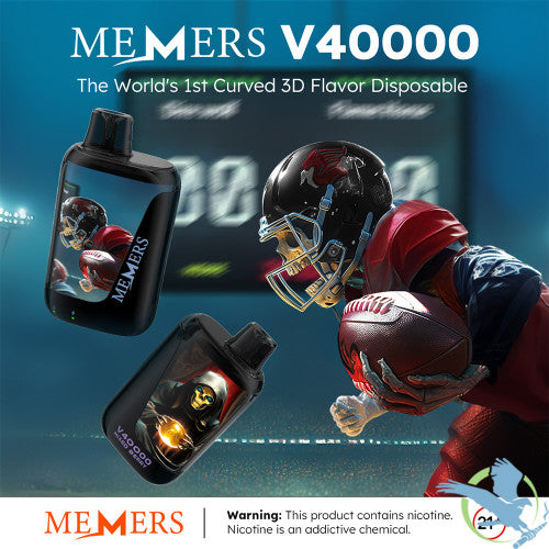 Memers V40000 Puffs 15ML Disposable Device With Color-Switching & 3D Effect Screen - Display of 5