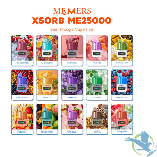 Memers XSORB ME25000 Puffs 20ML Disposable Vape Device With Power Display - Display of 5