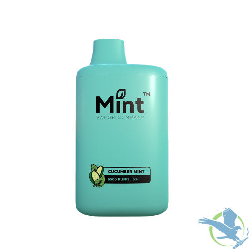 Mint Vapor Company 16ML 6500 Puffs 500mAh Prefilled Nicotine Salt Rechargeable Disposable Vape Device With Mesh Coil - Display of 5