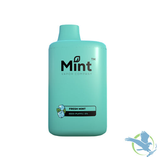 Mint Vapor Company 16ML 6500 Puffs 500mAh Prefilled Nicotine Salt Rechargeable Disposable Vape Device With Mesh Coil - Display of 5