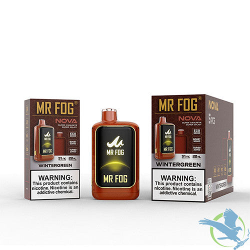 Mr Fog Nova 36K Puffs 20ML Disposable Device With Sleek UI Animation & Large Screen Technology - Display of 5