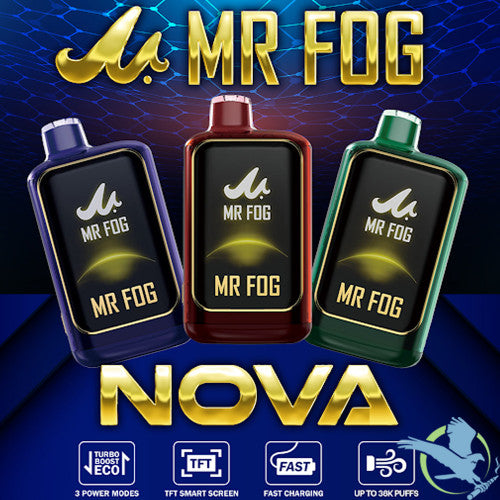 Mr Fog Nova 36K Puffs 20ML Disposable Device With Sleek UI Animation & Large Screen Technology - Display of 5