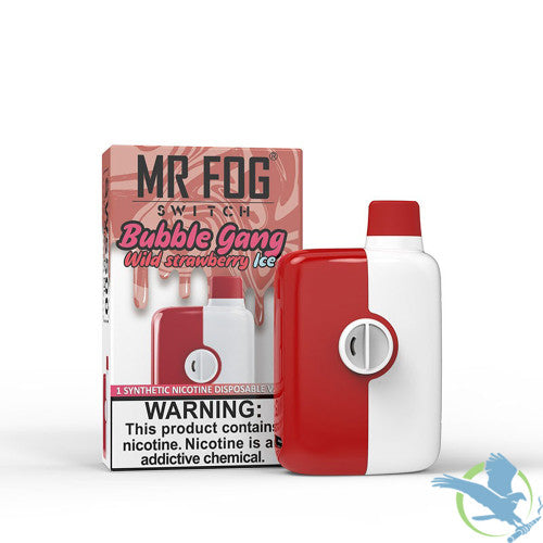 Mr Fog SWITCH SW5500 15ML 5500 Puffs 650mAh Prefilled Synthetic Nicotine Rechargeable Disposable With Mesh Coil Technology - Display of 10