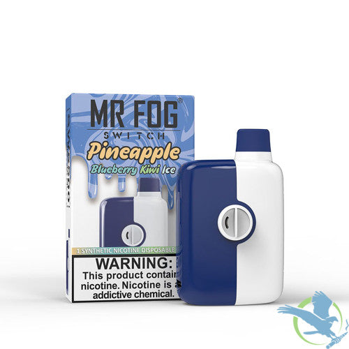 Mr Fog SWITCH SW5500 15ML 5500 Puffs 650mAh Prefilled Synthetic Nicotine Rechargeable Disposable With Mesh Coil Technology - Display of 10