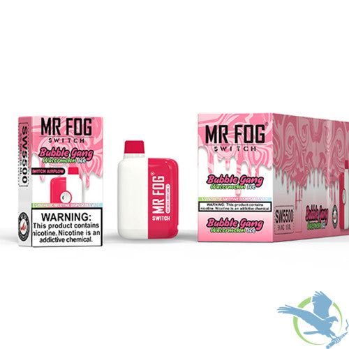 Mr Fog SWITCH SW5500 Puffs 15ML Prefilled Synthetic Nicotine Disposable Device With Mesh Coil Advanced Technology - Display of 5