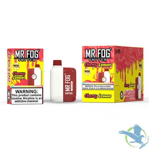 Mr Fog SWITCH SW5500 Puffs 15ML Prefilled Synthetic Nicotine Disposable Device With Mesh Coil Advanced Technology - Display of 5