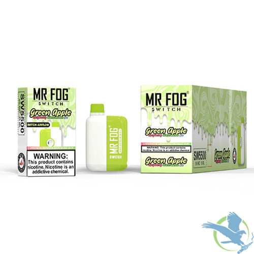 Mr Fog SWITCH SW5500 Puffs 15ML Prefilled Synthetic Nicotine Disposable Device With Mesh Coil Advanced Technology - Display of 5