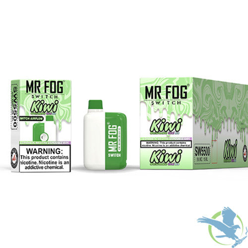 Mr Fog SWITCH SW5500 Puffs 15ML Prefilled Synthetic Nicotine Disposable Device With Mesh Coil Advanced Technology - Display of 5