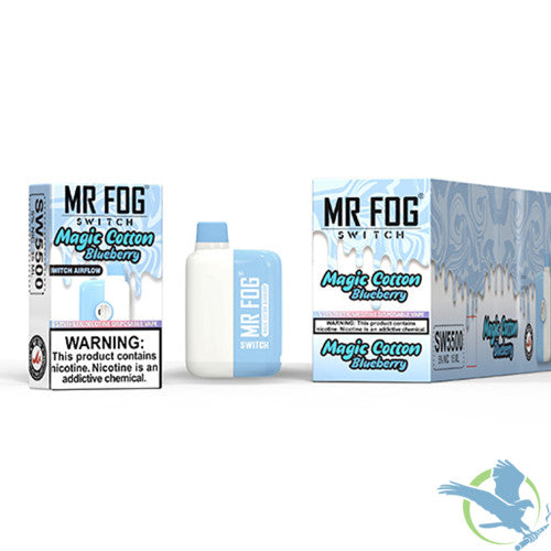 Mr Fog SWITCH SW5500 Puffs 15ML Prefilled Synthetic Nicotine Disposable Device With Mesh Coil Advanced Technology - Display of 5