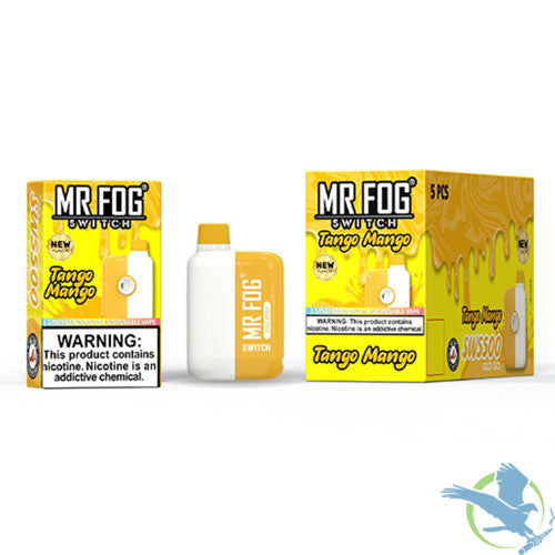 Mr Fog SWITCH SW5500 Puffs 15ML Prefilled Synthetic Nicotine Disposable Device With Mesh Coil Advanced Technology - Display of 5