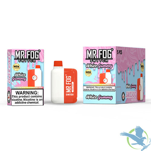 Mr Fog SWITCH SW5500 Puffs 15ML Prefilled Synthetic Nicotine Disposable Device With Mesh Coil Advanced Technology - Display of 5