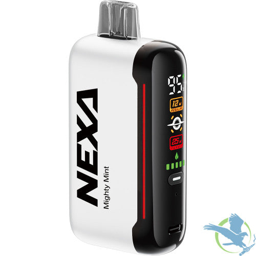 NEXA N20000 20ML 20000 Puffs 800mAh Prefilled Nicotine Salt Rechargeable Disposable Device With Dual Mesh Coil & MEGA Screen - Display of 5