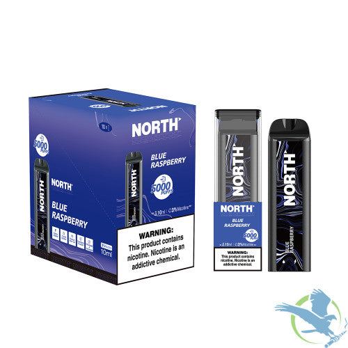 North 10ML 5000 Puffs 550mAh 3% Prefilled Nicotine Salt Rechargeable Disposable Vape Device With Mesh Coil & E-liquid & Battery Indicator - Display of 10