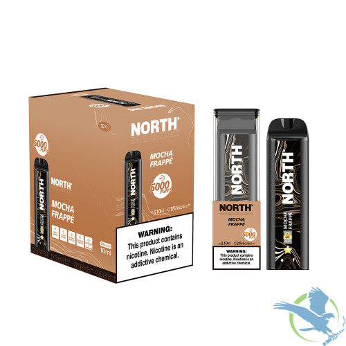 North 10ML 5000 Puffs 550mAh 3% Prefilled Nicotine Salt Rechargeable Disposable Vape Device With Mesh Coil & E-liquid & Battery Indicator - Display of 10