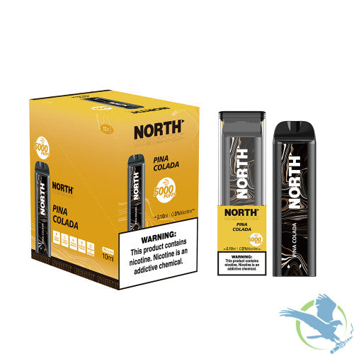 North 10ML 5000 Puffs 550mAh 3% Prefilled Nicotine Salt Rechargeable Disposable Vape Device With Mesh Coil & E-liquid & Battery Indicator - Display of 10