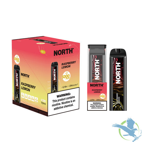 North 10ML 5000 Puffs 550mAh 3% Prefilled Nicotine Salt Rechargeable Disposable Vape Device With Mesh Coil & E-liquid & Battery Indicator - Display of 10