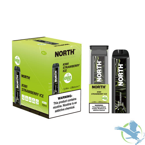 North 10ML 5000 Puffs 550mAh 3% Prefilled Nicotine Salt Rechargeable Disposable Vape Device With Mesh Coil & E-liquid & Battery Indicator - Display of 10