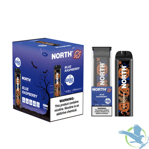 North 10ML SPOOKY EDITION 5000 Puffs 550mAh Prefilled Nicotine Salt Rechargeable Disposable Vape Device With Mesh Coil & E-liquid & Battery Indicator - Display of 10