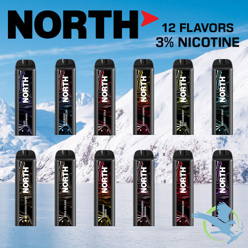 North 10ML 5000 Puffs 550mAh 3% Prefilled Nicotine Salt Rechargeable Disposable Vape Device With Mesh Coil & E-liquid & Battery Indicator - Display of 10