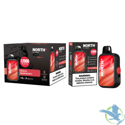 North FT12000 15ML 12000 Puffs 650mAh Prefilled Nicotine Salt Rechargeable Crown Airflow Dial Disposable Vape Device With Dual Plaid Mesh Coil & Immersive Screen - Display of 10