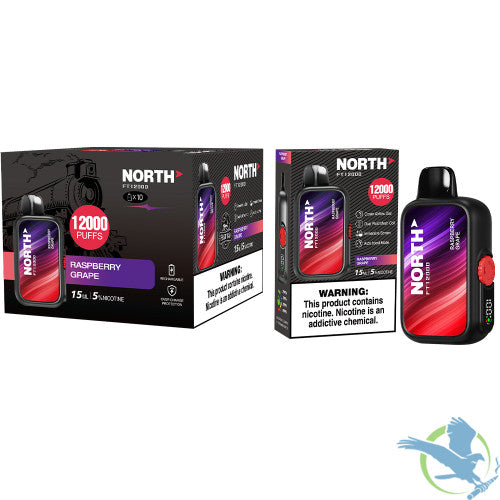 North FT12000 15ML 12000 Puffs 650mAh Prefilled Nicotine Salt Rechargeable Crown Airflow Dial Disposable Vape Device With Dual Plaid Mesh Coil & Immersive Screen - Display of 10