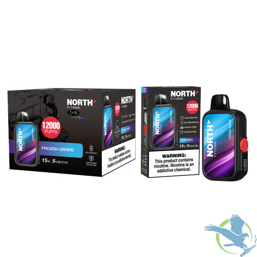 North FT12000 15ML 12000 Puffs 650mAh Prefilled Nicotine Salt Rechargeable Crown Airflow Dial Disposable Vape Device With Dual Plaid Mesh Coil & Immersive Screen - Display of 10