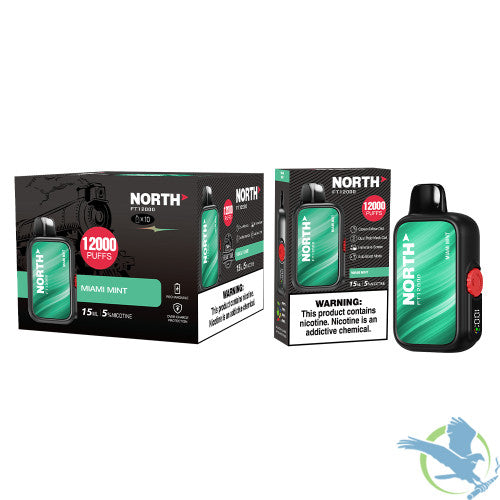 North FT12000 15ML 12000 Puffs 650mAh Prefilled Nicotine Salt Rechargeable Crown Airflow Dial Disposable Vape Device With Dual Plaid Mesh Coil & Immersive Screen - Display of 10