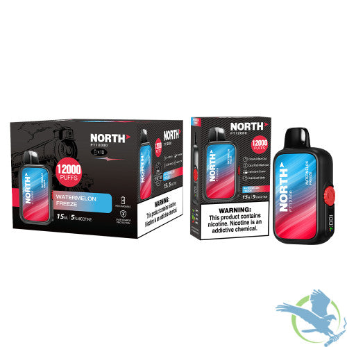 North FT12000 15ML 12000 Puffs 650mAh Prefilled Nicotine Salt Rechargeable Crown Airflow Dial Disposable Vape Device With Dual Plaid Mesh Coil & Immersive Screen - Display of 10