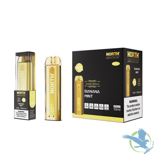 North Habibi Edition 10ML 5000 Puffs Disposable Vape Device With Premium Mesh Coil & E-liquid & Battery Indicator - Display of 10