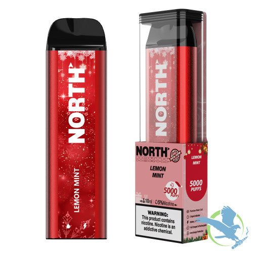 North 10ML 5000 Puffs 550mAh Prefilled Nicotine Salt Rechargeable Disposable Vape Device With Mesh Coil & E-liquid & Battery Indicator - Display of 10